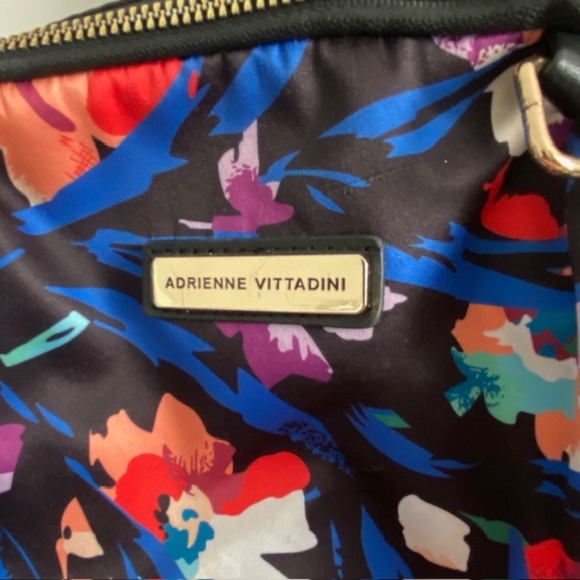 Adrienne Vittadini Black Backpack with Floral Design and Stylish Pattern - Picture 4 of 8